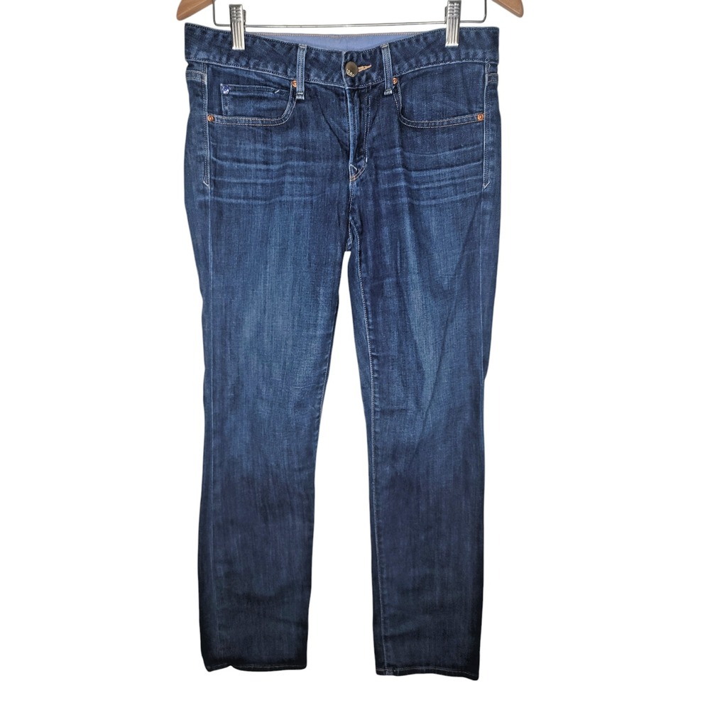 Gap 1969 Real Straight Jeans Womens 28/6a Blue Denim Casual‎ Pockets Stretch